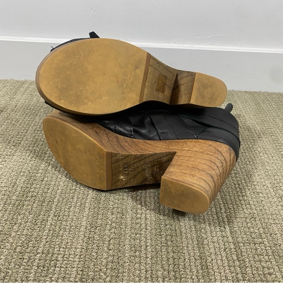 Free People Black Leather Clog Boot Size 36 (US 6) - Picture 4 of 9